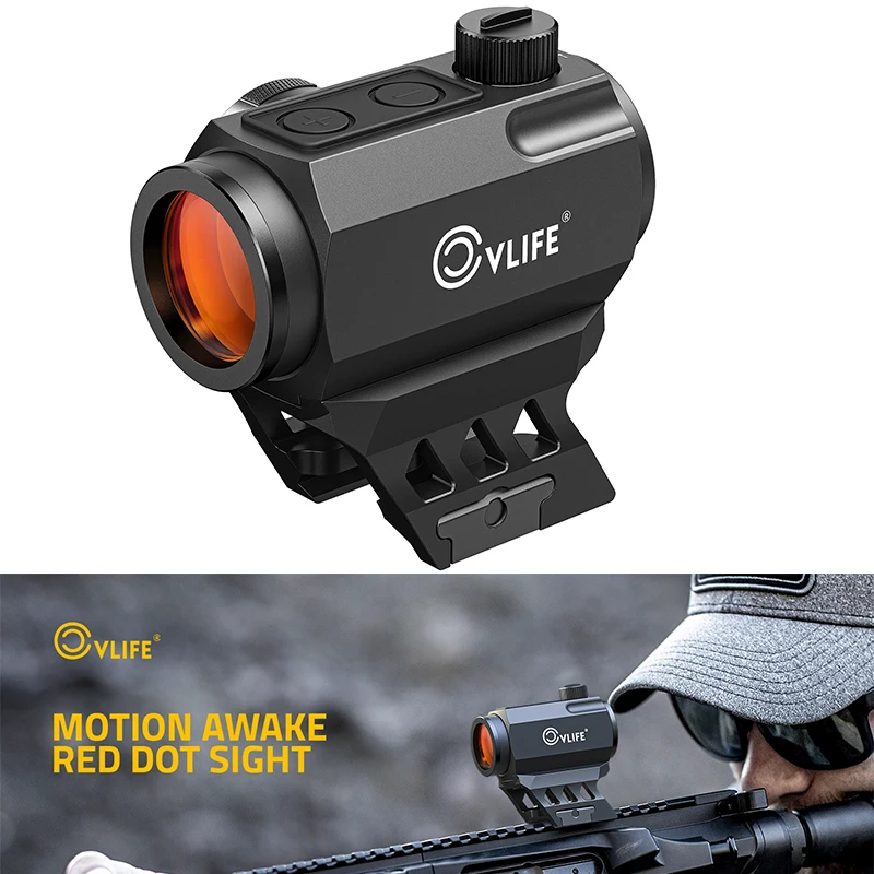 

CVLIFE Red Dot Sight 2 MOA Optics Reflex Sights Rifle Scope Low Profile and Absolute Co-witness Mounting Options for Picatinny