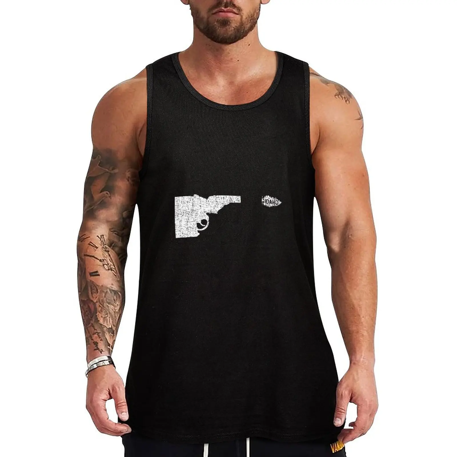 Idaho Shooting Pine Tree Gun Nature Lover Tank Top Loose Sleeveless Casual Tank Top Lightweight Summer