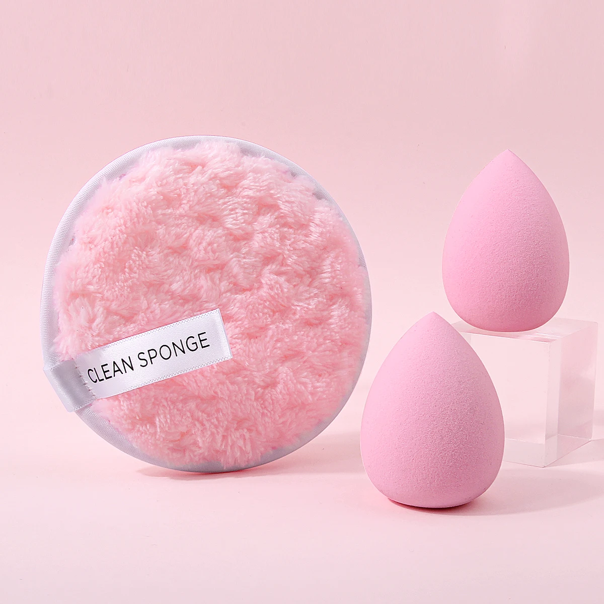 3PCS Makeup Sponge and Powder Puff Set Soft Foundation Concealer Blending Loose Powder Cosmetic Multi‑Function Beauty Makeup Too