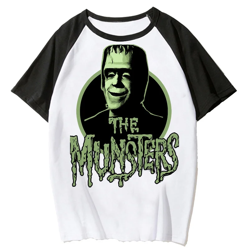 Camiseta feminina de The Munsters, estampa grunge estética feminina, roupas Y2K, camiseta ulzzang, 2022