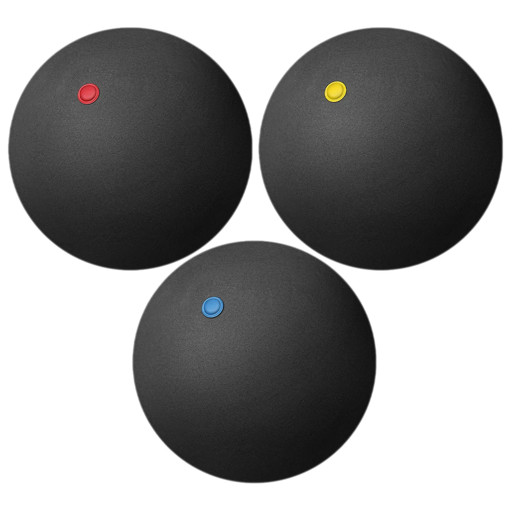 

3 Pcs Squash Training Ball Rubber High Bounce Practice Single Dot Bouncy Balls Racquetball Sports