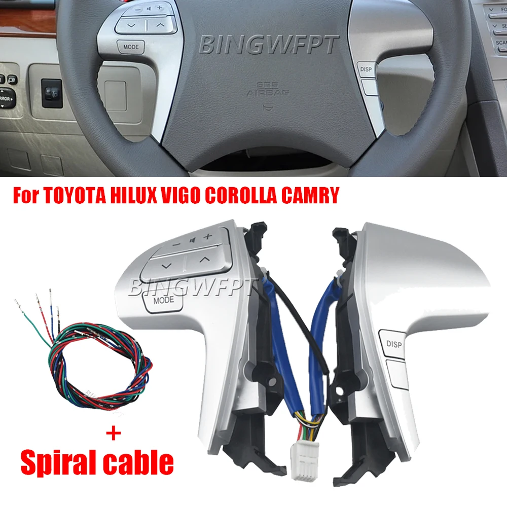 

High Quality Steering Wheel Audio Control Button Switch With Wire For Toyota Camry 06-11 For Toyota Innova KUN40,TGN4* 2011-2016