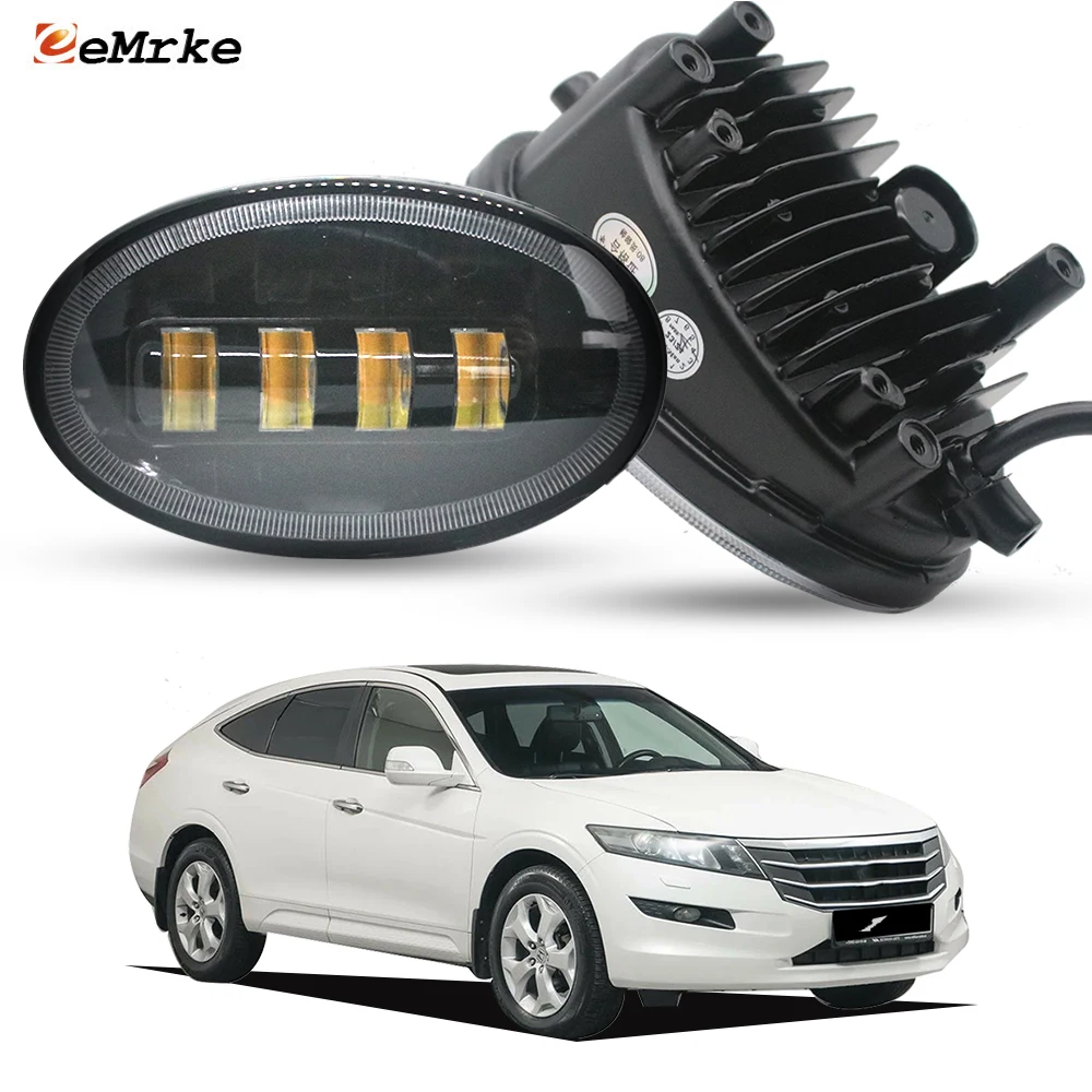

Обновленный белый и желтый светодиодный противотуманный фонарь DRL для Honda Accord Crosstour TF 2009 2010 2011 [уменимает модификацию]