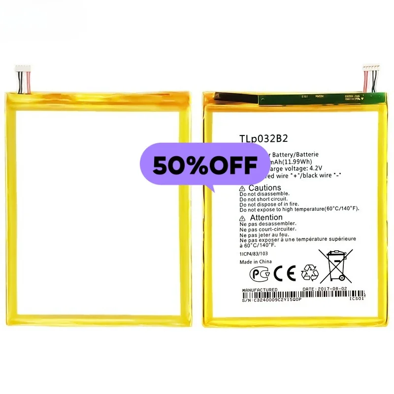 TLP032B2 for Alcatel POP7/POP 7S/POP 7 LTE/Pixi 8/P310/P310X/P310A Mobile Phone Battery