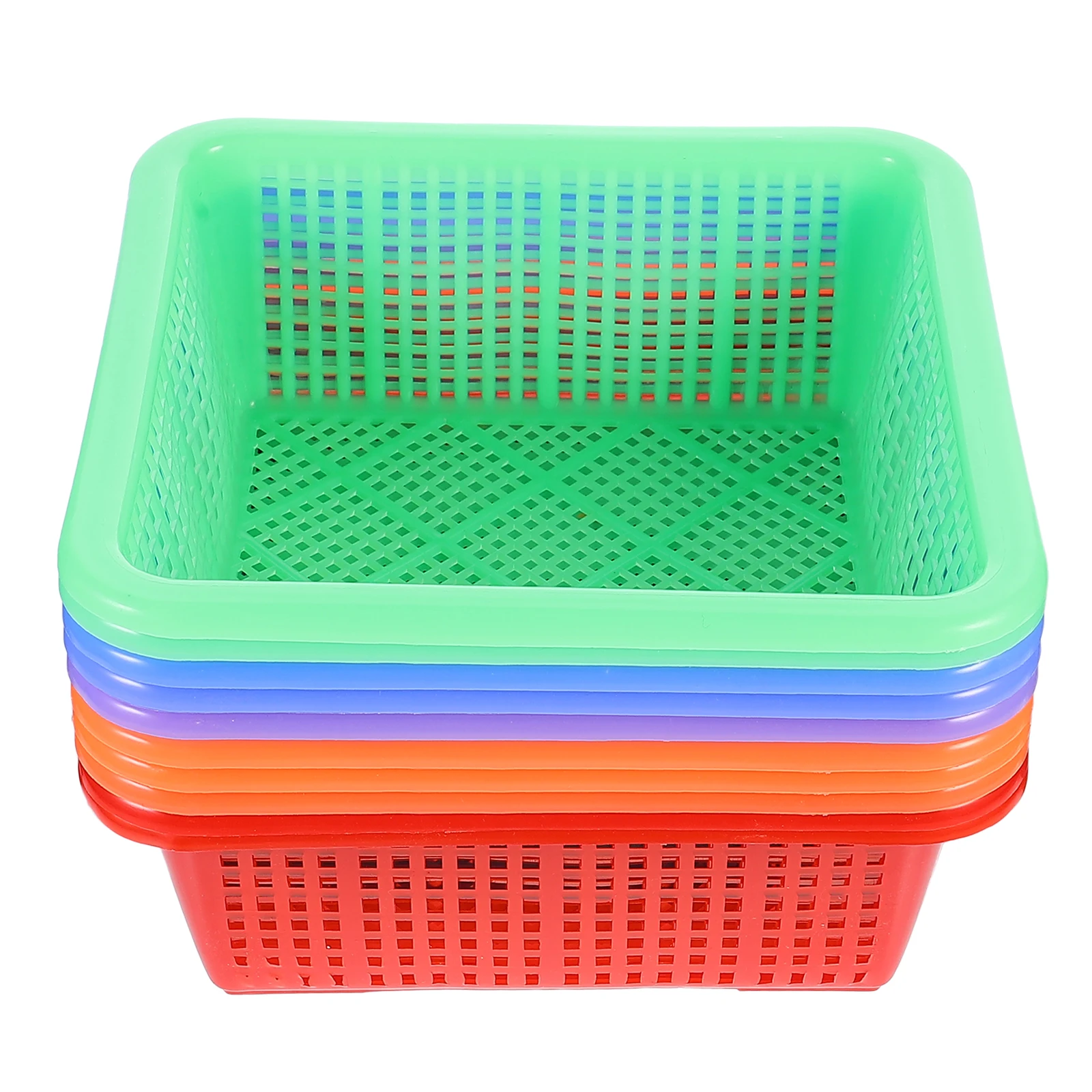 

10 Pcs Plastic Storage Basket Baskets with Sundries Small Organizing Bins Wicker