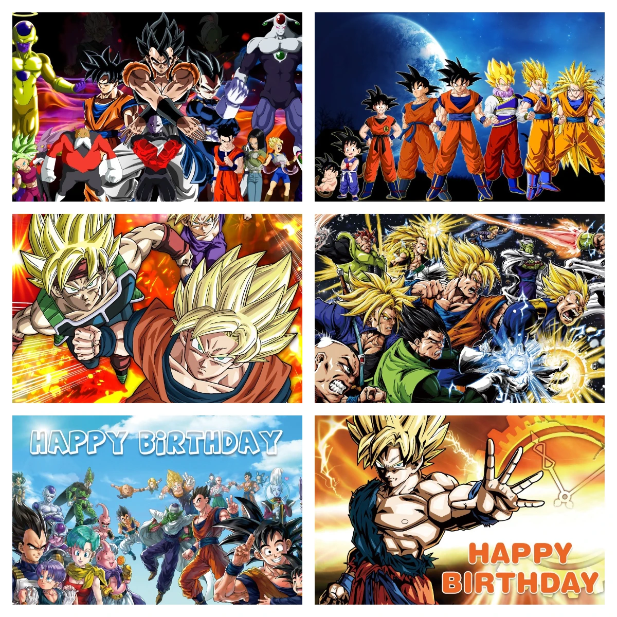 Bandai Dragon Ball Son Goku Boy Birthday Party Supplies Photo Backdrop Baby Shower Props Banner Decor Background For Photography