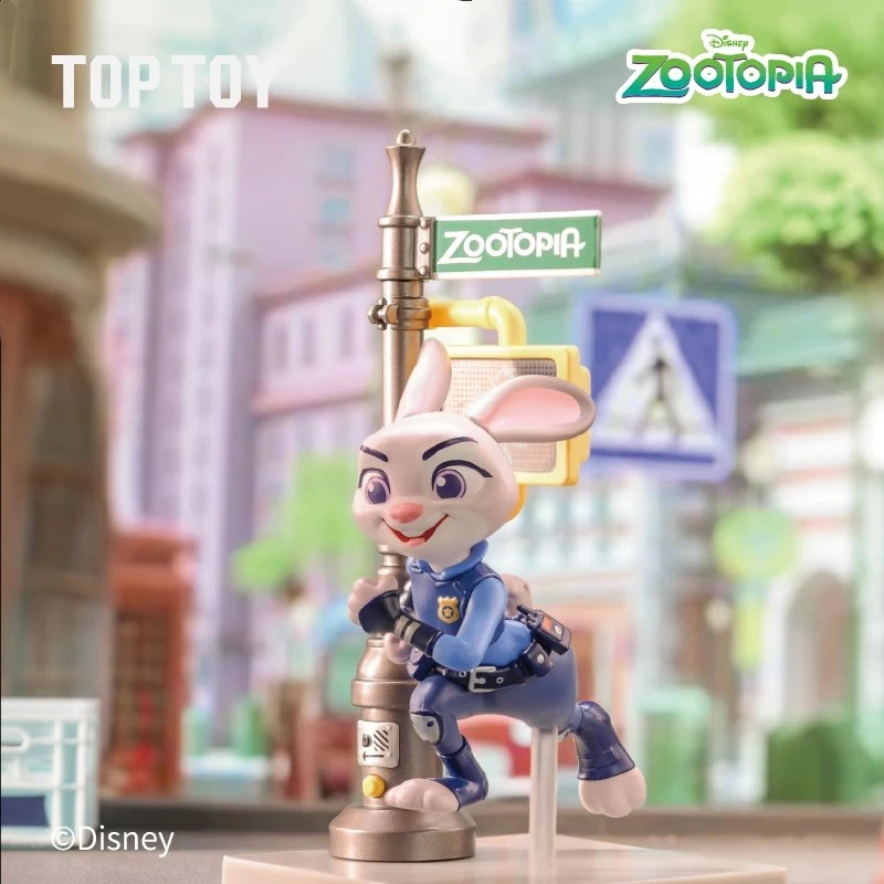 TOP TOY Blind Box MINISO Disney Zootopia Judy Hopps & Nick Wilde's Story Series Modell Niedliches Ornament Kinderspielzeug Geburtstagsgeschenk