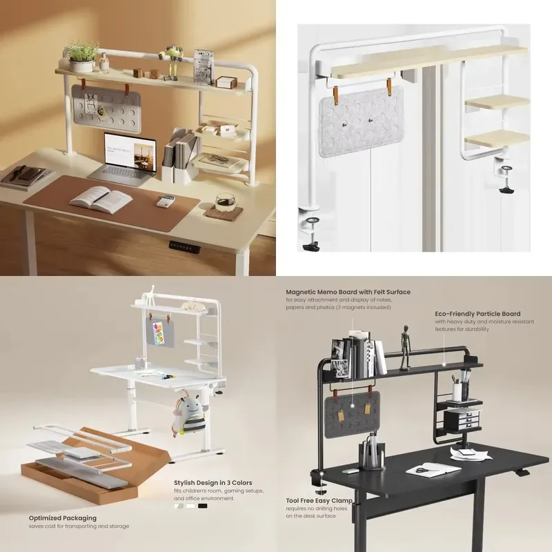 Clip on Desktop Organizer Storage Shelf Display for Home Office