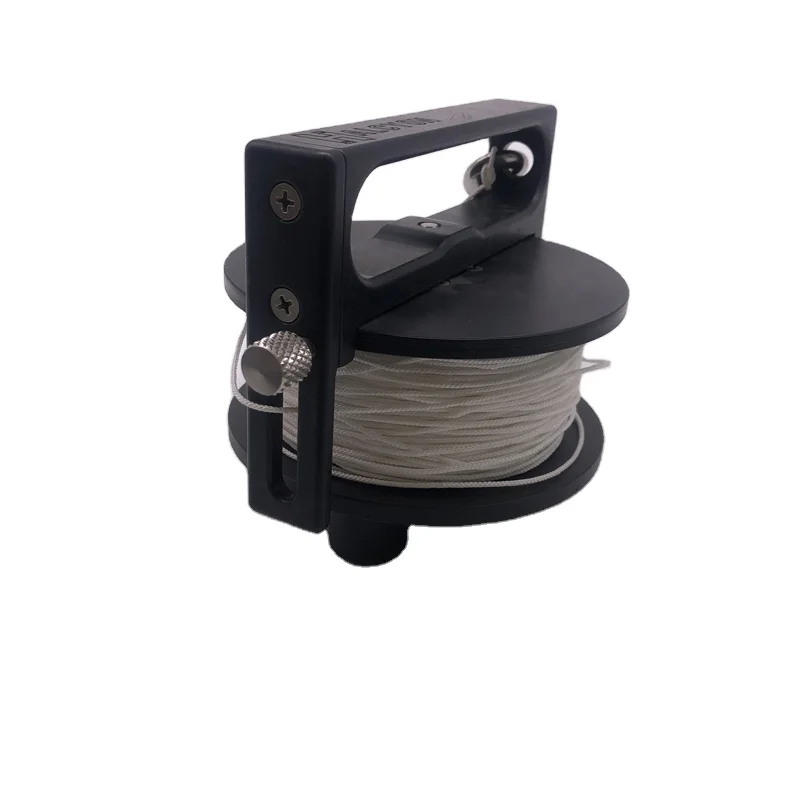 60m/120m 200ft/400ft  Plastic   Finger Spool Line Reel with Handle for Underwater Technical Diving