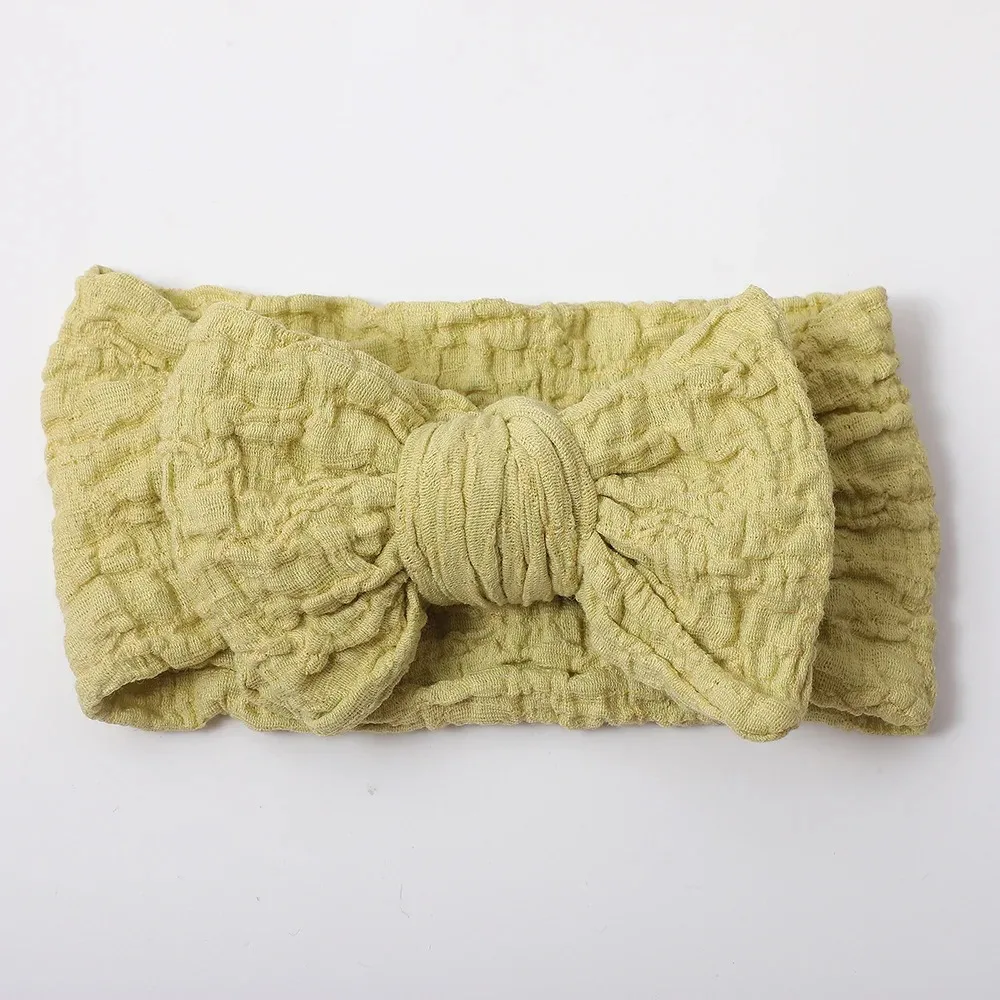 Wholesale baby Headband Cotton Bow Hairloop Hairrope Newborn Baby Elastic Hairband Hair Band Knitted Bow