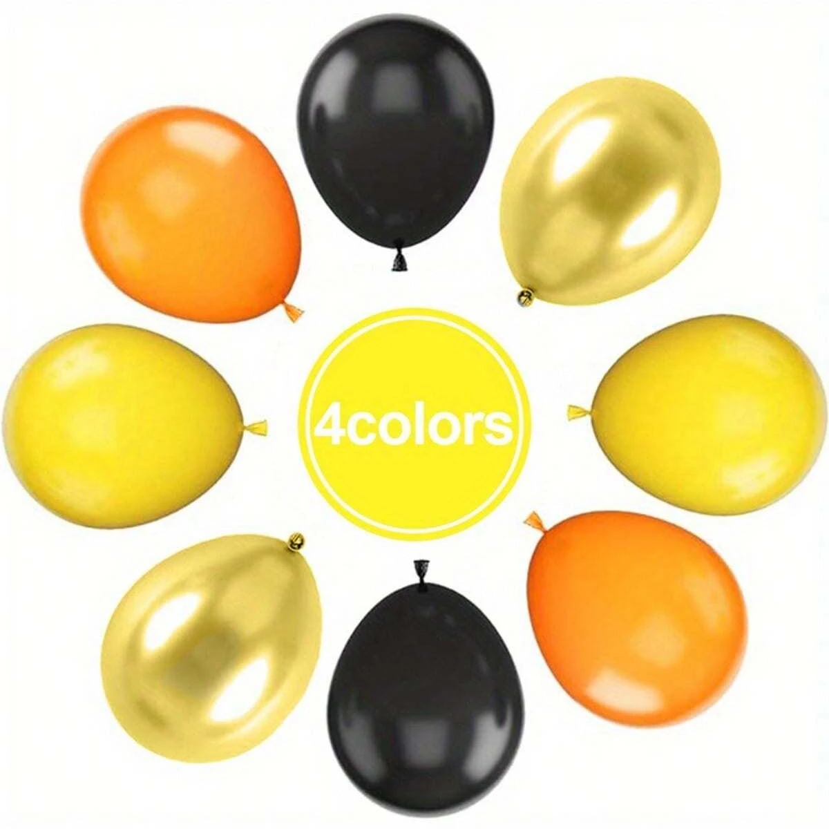 104pcs Black Yellow Orang Golden Foil Balloon Garland Set Balloon Arch Kit For Construction Theme Birthday Party Decorations