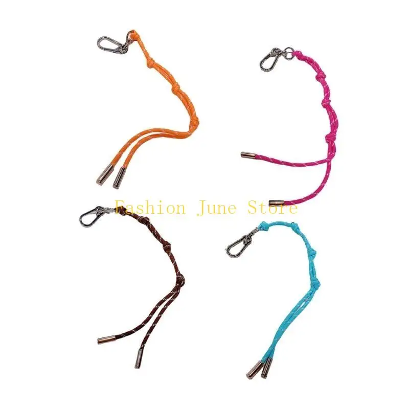 N5KA Pack of 4 Handmade Holder Accessory Convenient Hand Woven Lanyard Keyrings Suitable for Various Occasion