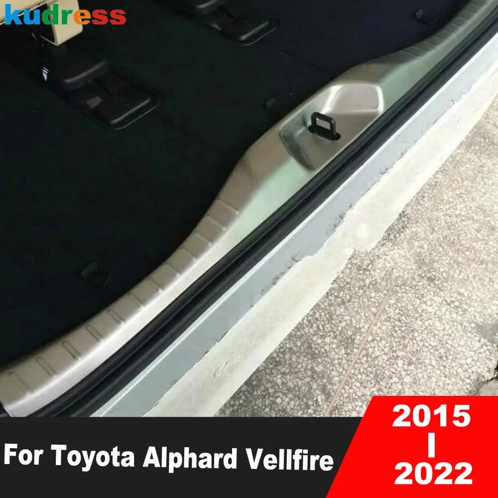 

Для Toyota Alphard Vellfire 2015-2020 2021 2022 стальной задний бампер крышка багажника отделка задняя дверь порог защитные аксессуары