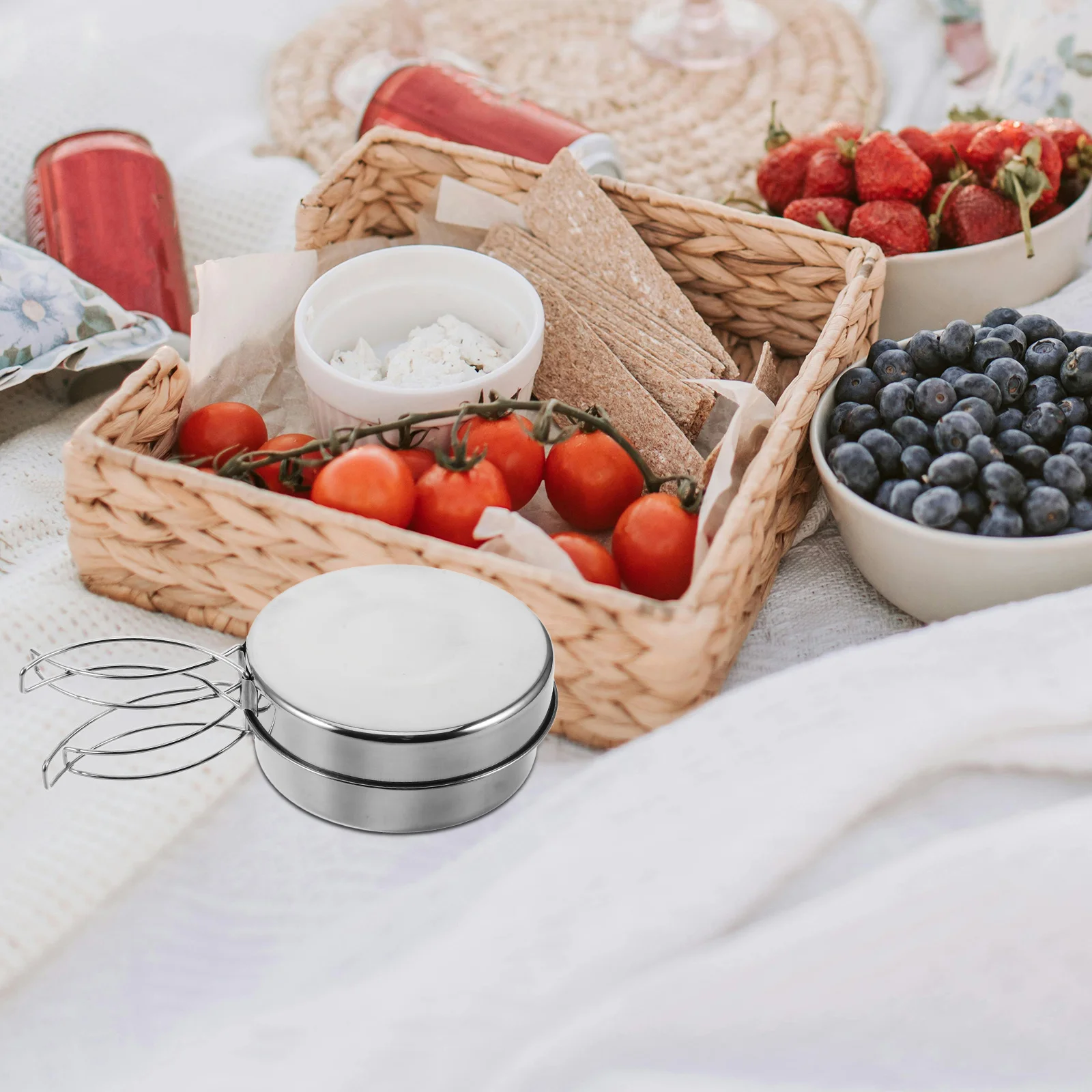 

Portable Stainless Steel Cookware Lightweight Compact Design for Camping Hiking Picnic Outdoor Cooking Pot with Lid