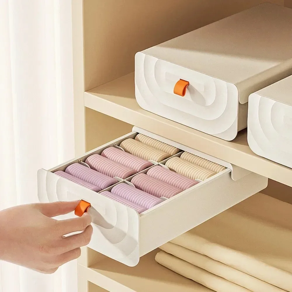 Underwear Storage Box Multifunctional Drawer Divider Hidden Separation Hanging Type Save Space Large Capacity and Pull Type Box