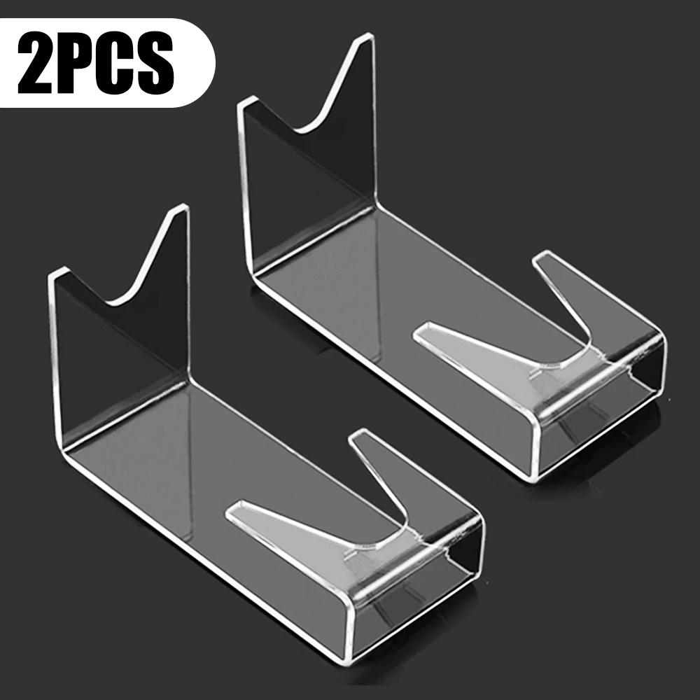 2Pcs Clear Acrylic Hand Gun Display Stand Pistol Rack Holder Pistol Stand Handgun Holder Short Toy Gun Model Showing Rack Shoot