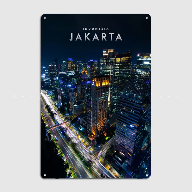 Jakarta Metal Custom Sign Living Room Wall Indoor Decor Room Decoration Bedroom Posters Home Decor