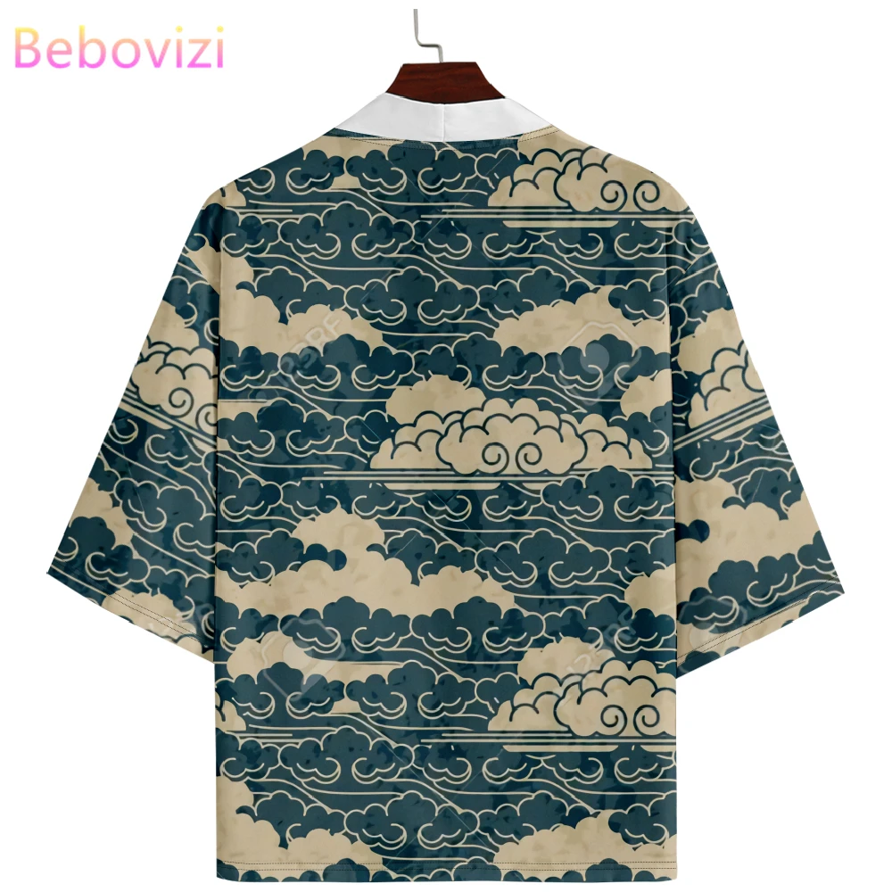 

Japanese Kimono Streetwear Men Women Cardigan Haori Beach Yukata Plus Size 5XL 6XL 2024