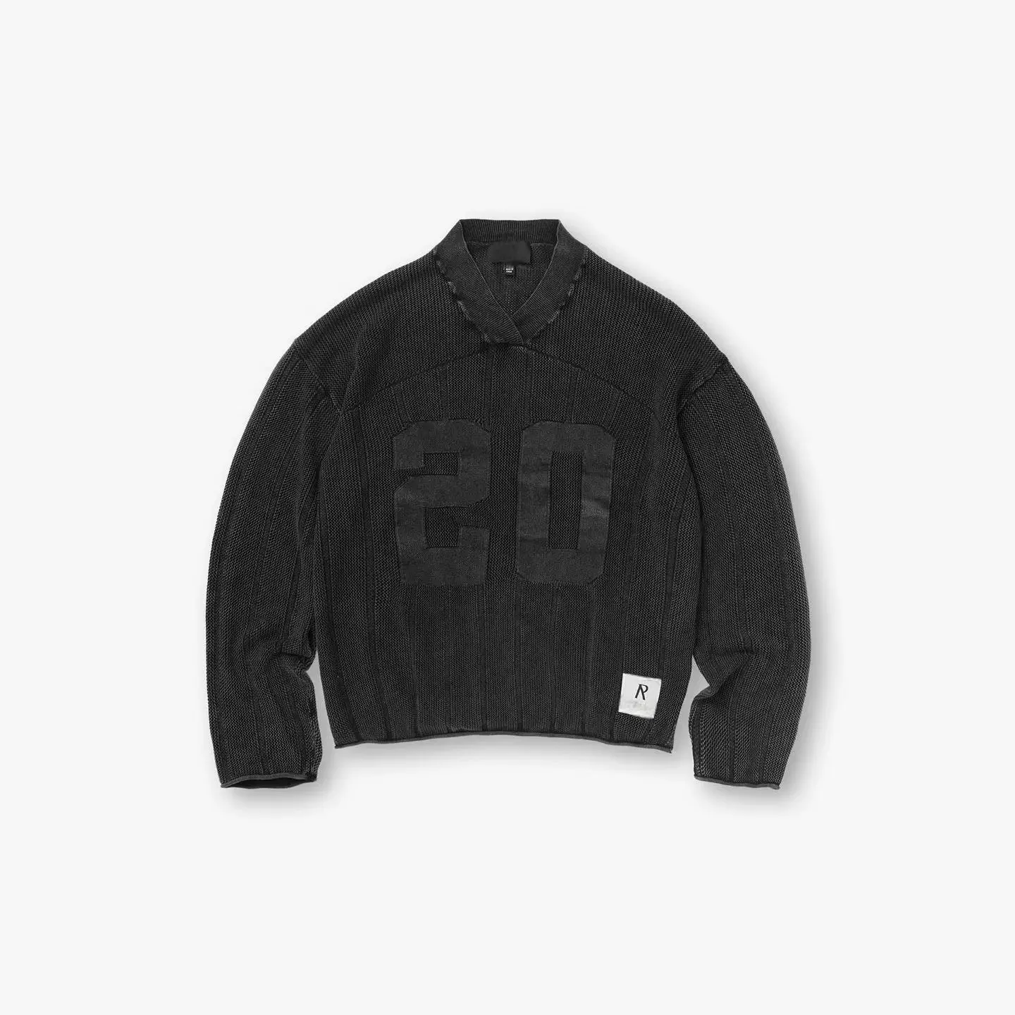 American Vintage Washed Distressed Long Sleeve Tee Men Women Loose Figure Print Rock Street Casual Top