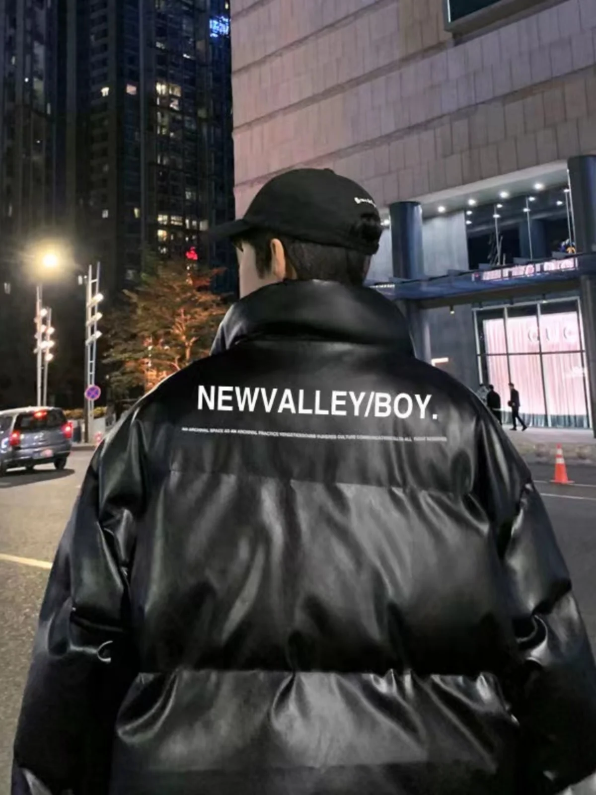 الرجال الشتاء بولي Leather الجلود الأبيض بطة أسفل سترة منفوخة الكورية فضفاض الوقوف طوق سميكة الدافئة العصرية الشباب Ins نمط أسفل معطف JK-214