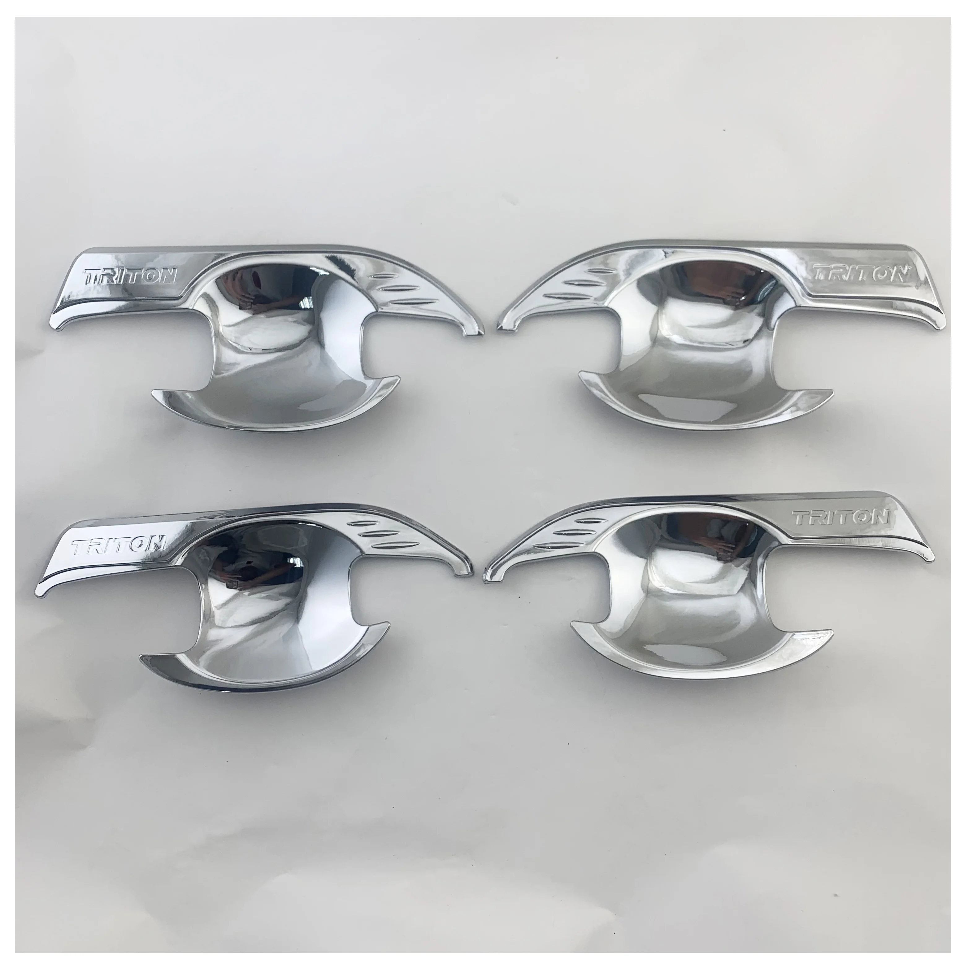 New Car ABS Chrome Accessories Plated Door Handle Bowl Cover Trim Paste Style For Mitsubishi Triton L200 2019 2020 2021 2022