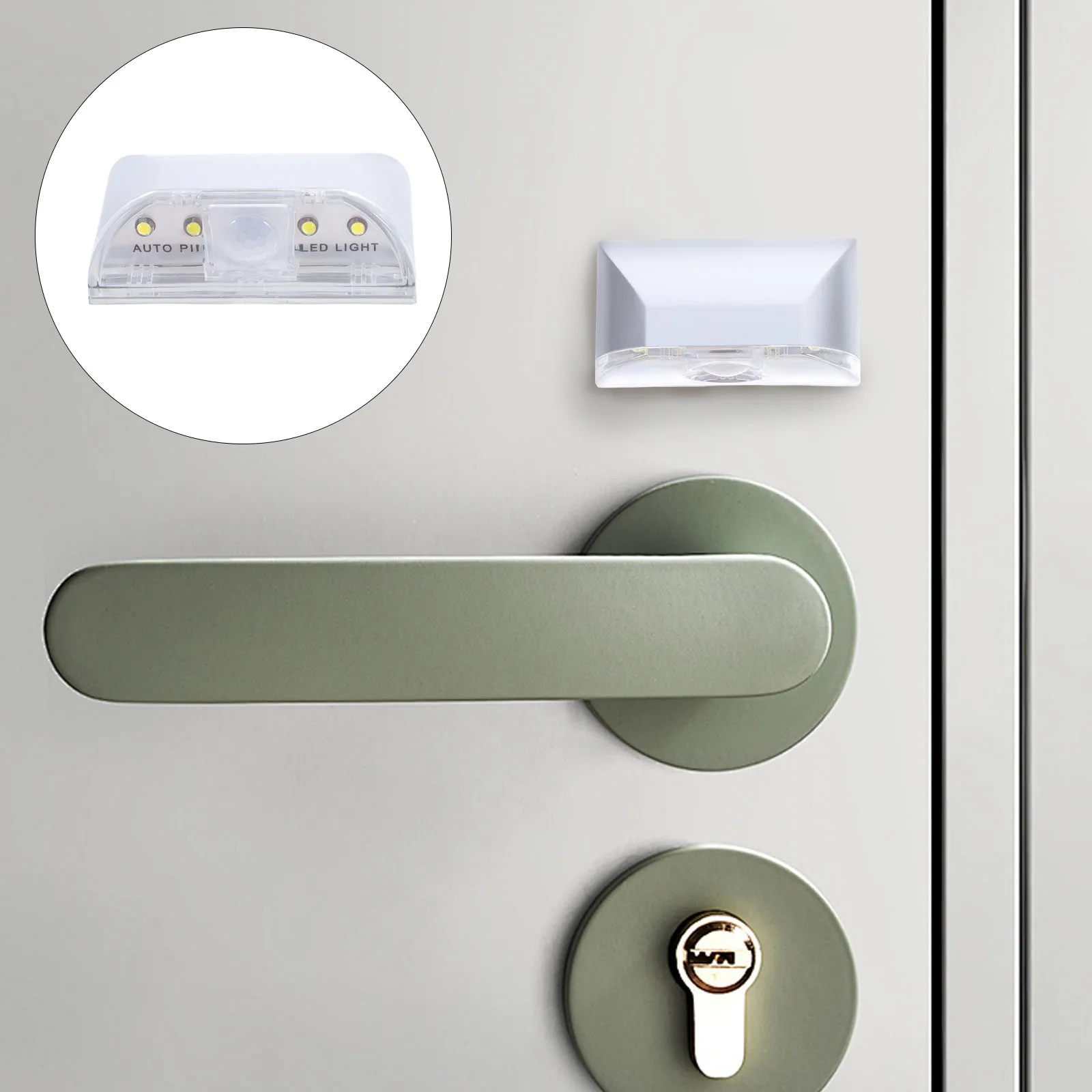 1Pcs Auto-Sensing Human Infrared Sensor LED Door Keyhole Lamp Delay Light for Home Lock Safety Night Lamp Motion