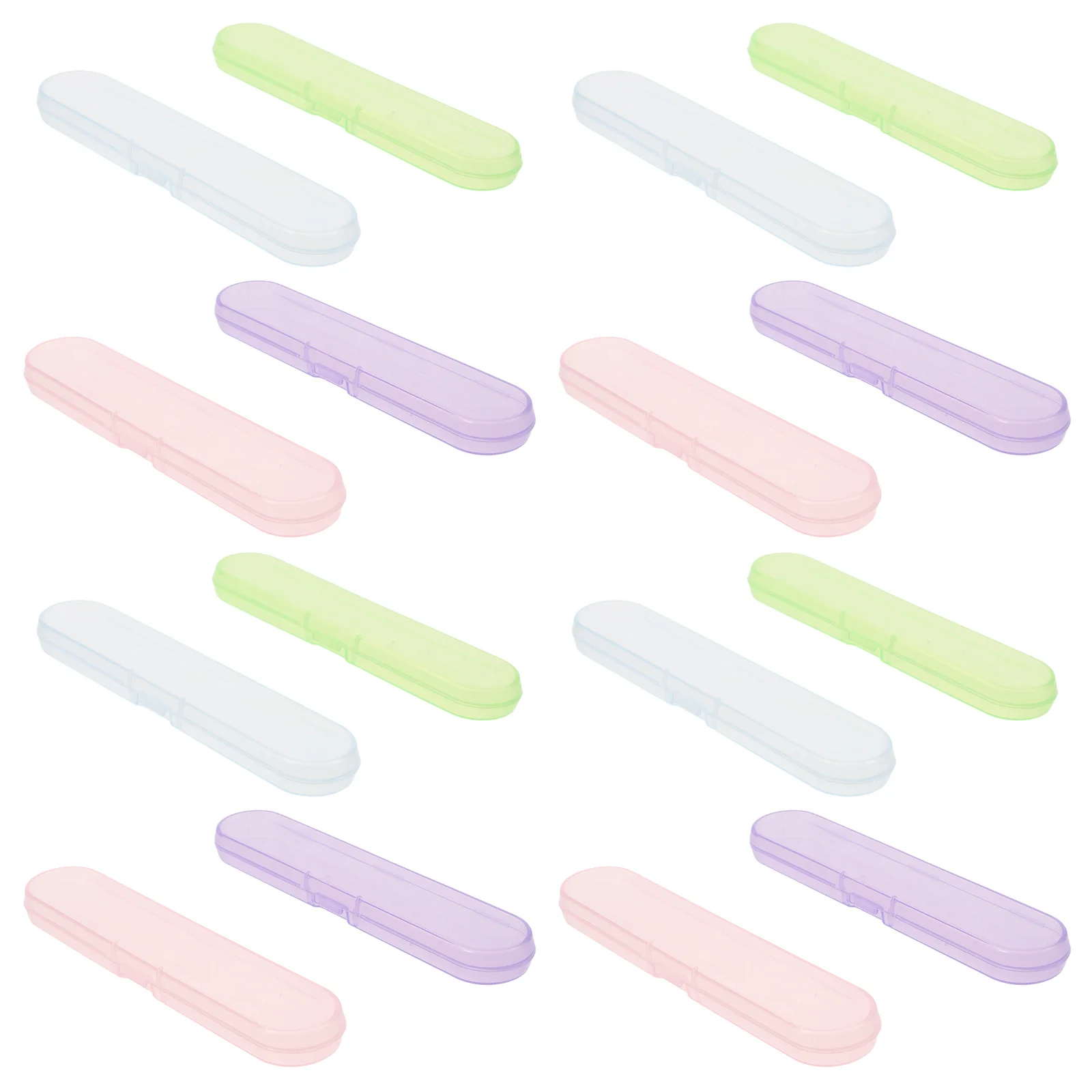 20 قطعة حقيبة تخزين أدوات التجميل البلاستيك الملقط المنظم المدمجة السفر ملاقط رمش حمل الحاويات حامل وقائي