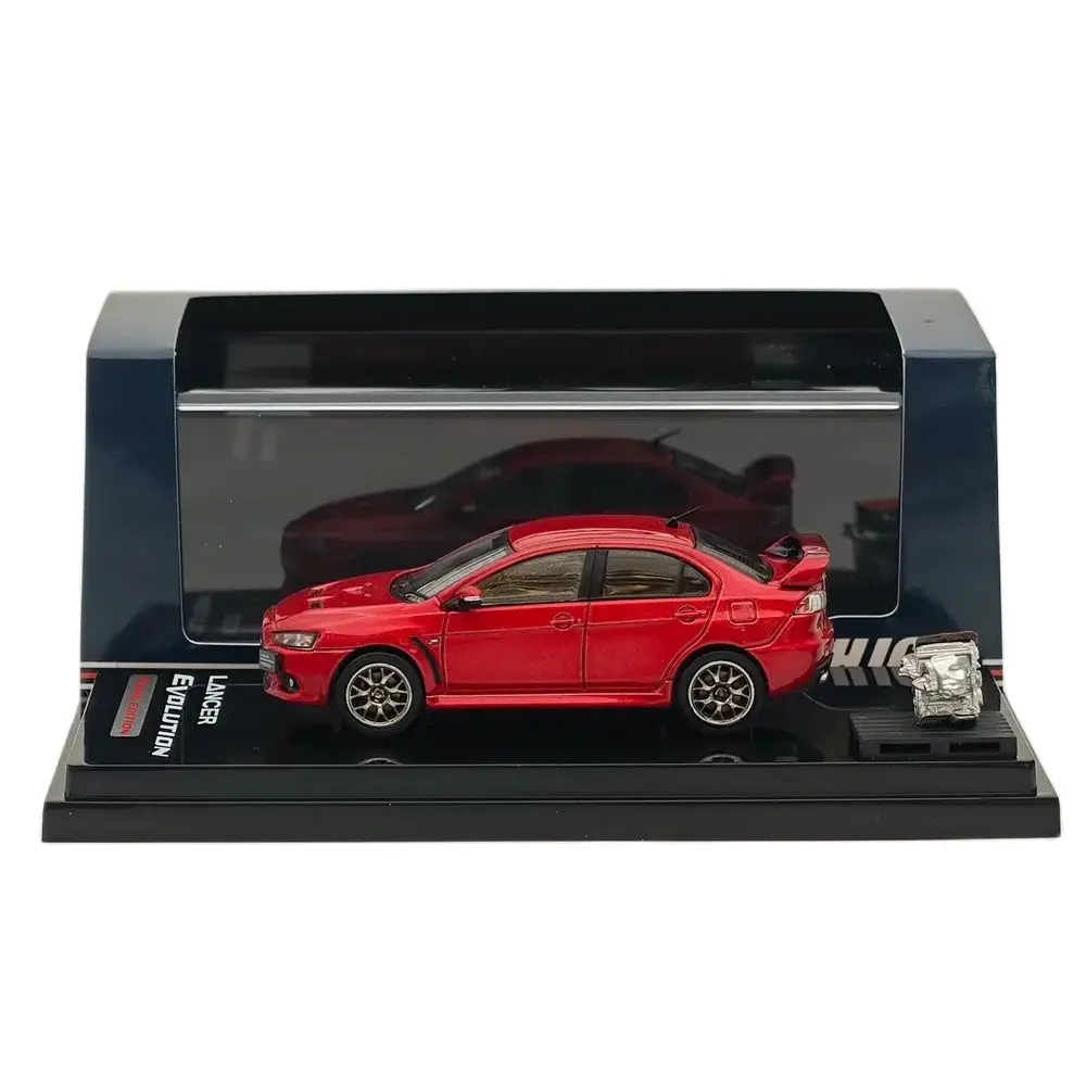 

Hobby Japan 1/64 Lancer Evolution X Final Edition w/Engine Display Model Red Metallic HJ642053AR Diecast Car Models Collection