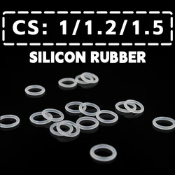 Thickness 1/1.2/1.5mm White VMQ O-ring cross section silicon rubber sealing gasket rubber washer wholesale in specifications