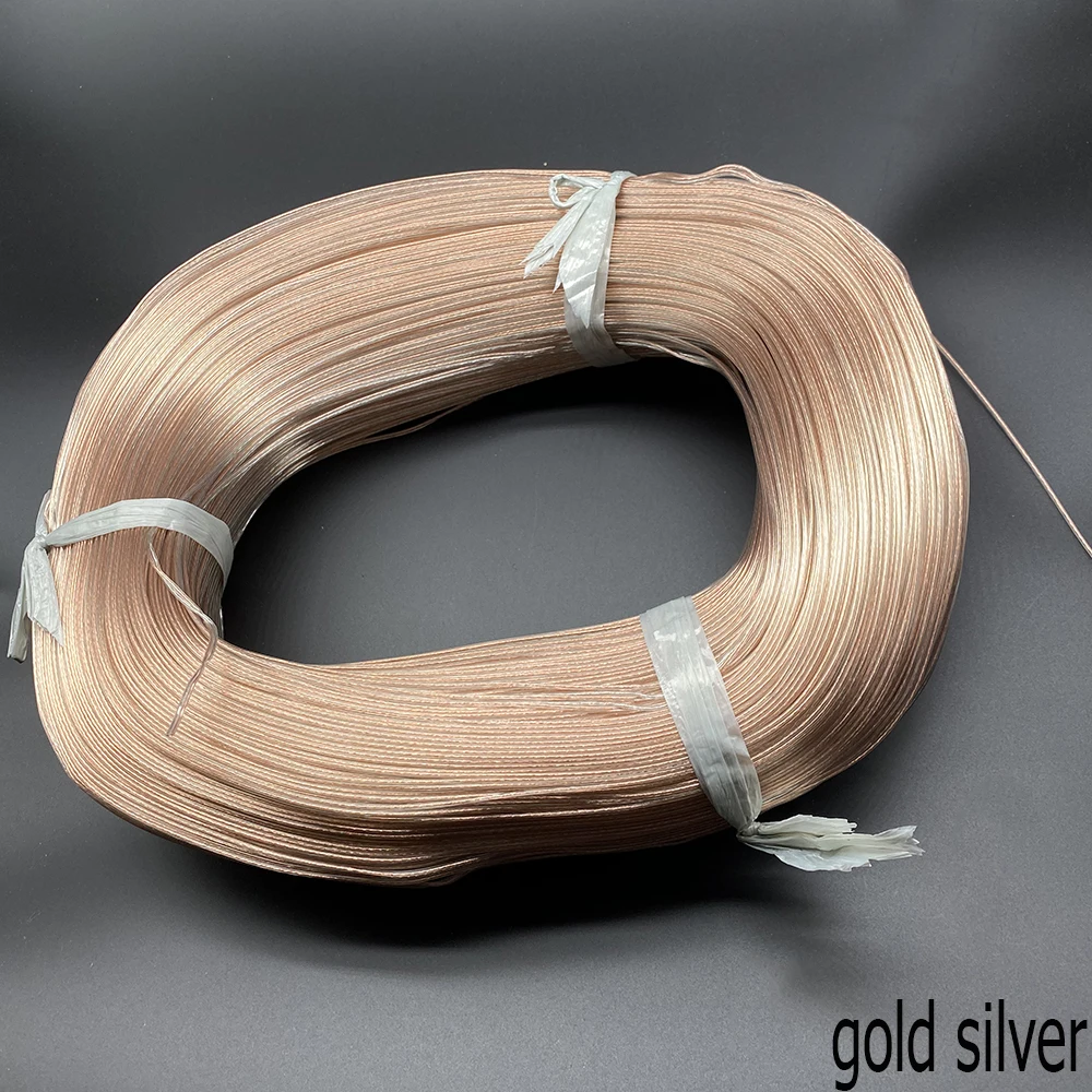 30AWG Transparent Double Wire Audio LED Lighting Electronic Toy Car Battery Power Gold and Silver Cable 30m/50Meters