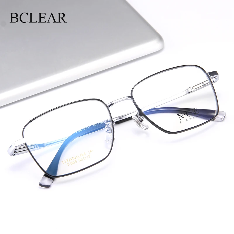 

Pure Titanium Glasses Frame Man Optical Prescription Eyeglasses with Recipe Vacuum IP Plating Fashion Eyewear Men Styles Male