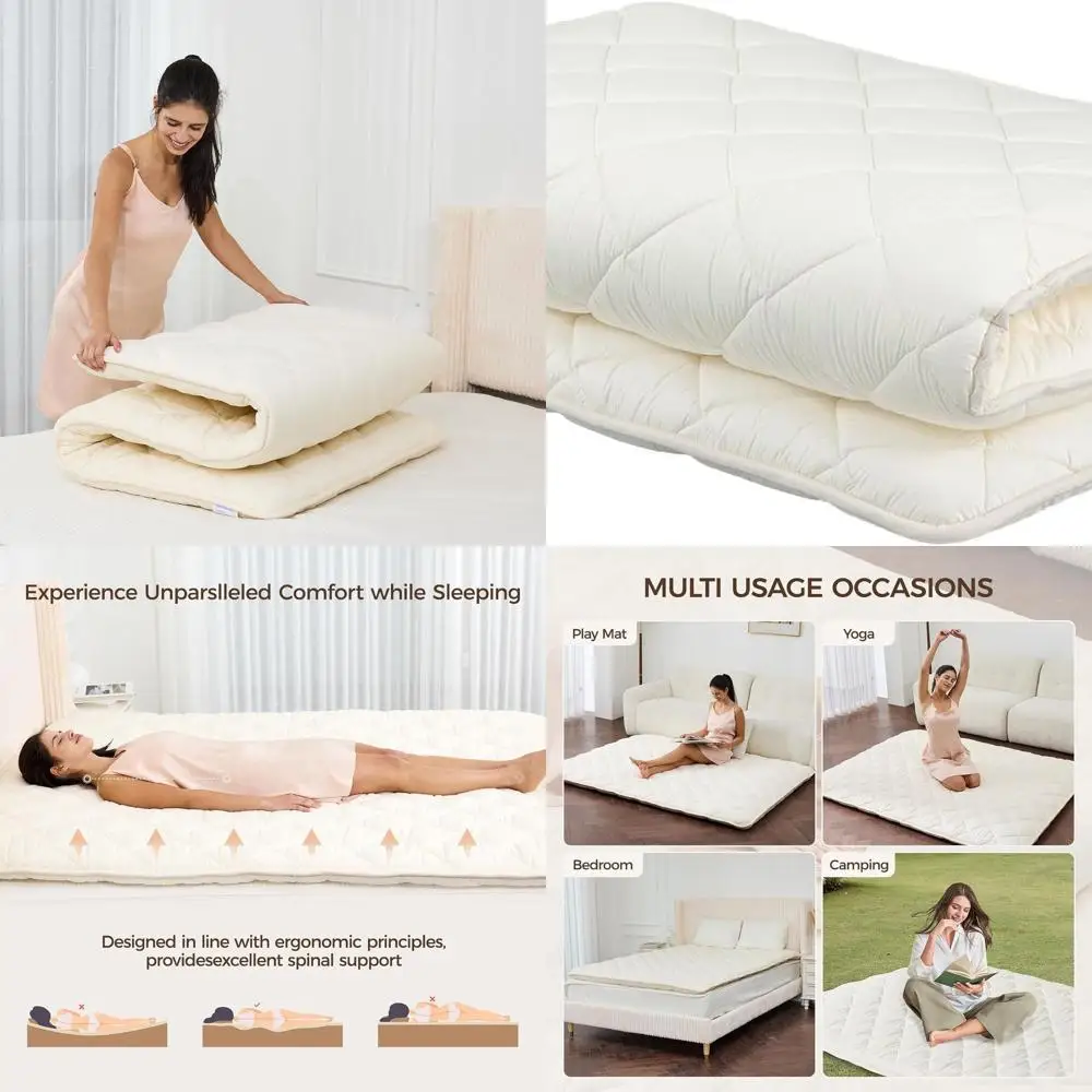 

Складной матрас с татами из пены с эффектом памяти и моющимся чехлом, двуспальная напольная кровать для детей и взрослых