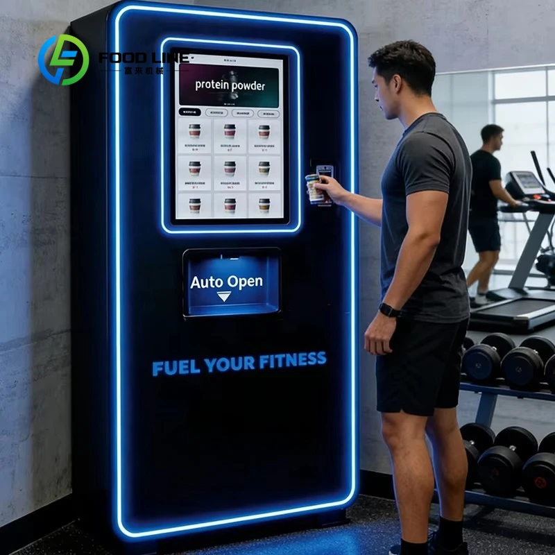 Customized size Touchscreen Protein Shake Vending Machine SDK Features Cash/Coin/Swipe