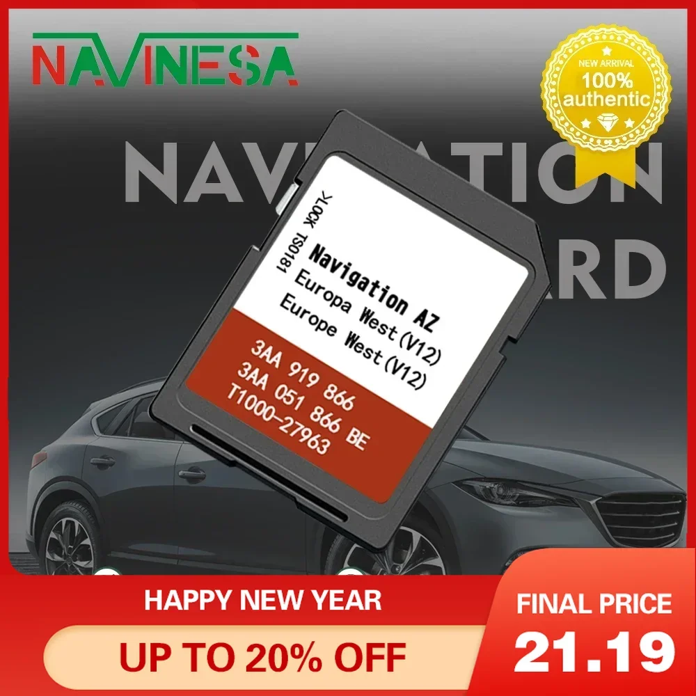 

RNS 315 AZ V12 West Europe SD Naving Card for VW Passat Alltrack B7 2012 2015 Cover Germany Neherlands Poland Spain