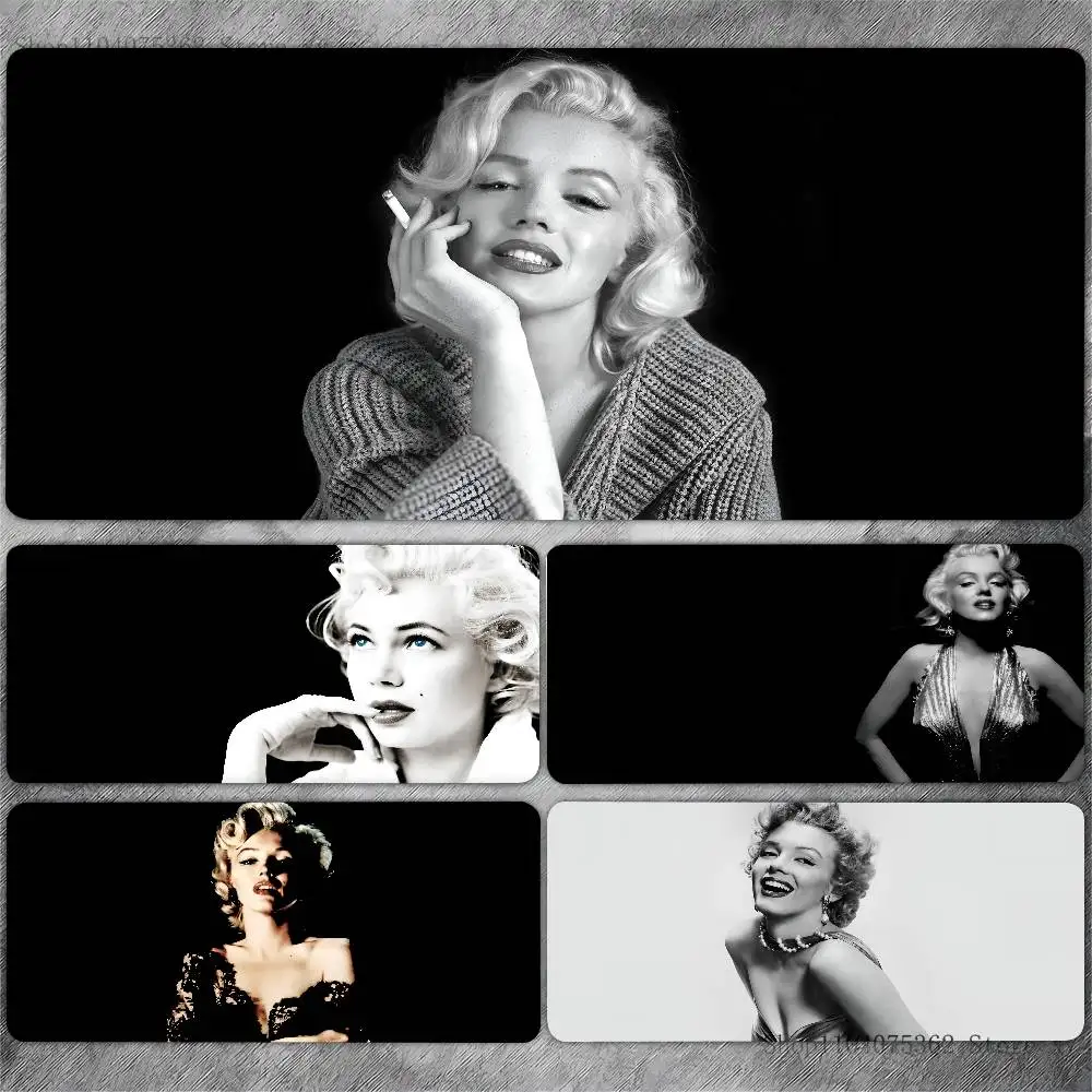 Коврик для мыши M-Marilyn Monroe, большой коврик для клавиатуры, настольный коврик, игровой коврик для мыши, нескользящий коврик LockEdge