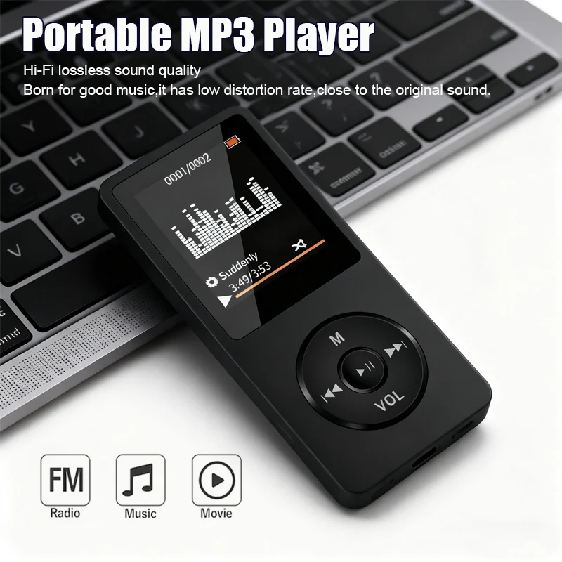Portable MP3 Player HiFi Music Walkman Support Bluetooth FM Radio Voice Recorder E-book Reader Lossless Music Playback Speaker