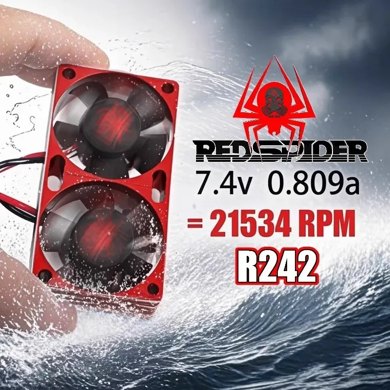 

RC Motor ESC High Speed Cooling Fan DIY Kit Cooling 21534 RPM for TRX4 TRX6 TRX UDR 85086-4 ARRMA Mojave EXB Axial 1/10 1/8 1/5