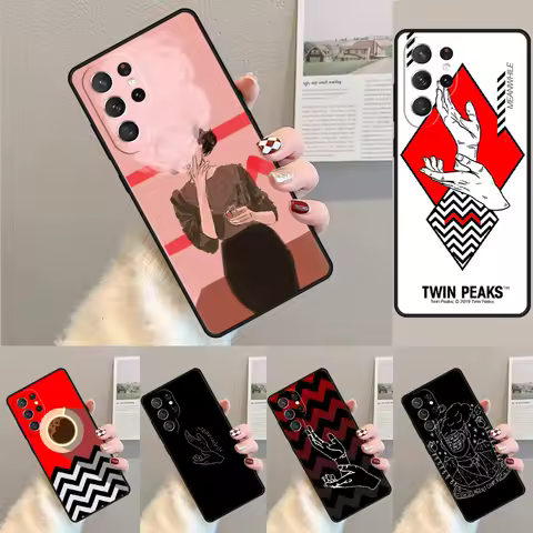 Cover For Samsung Galaxy S24 Ultra S21 S22 S8 S9 S10E Note 10 20 Plus FE S23 Twin Peaks Meanwhile Phone case Coque