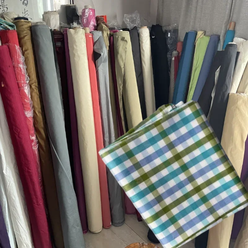

Solid Color Silk Dupion Fabric for Sturdy Breathable DIY Sewing Coat Dress Shirt Sheet Clothing Fashion Cloth Material Per Meter