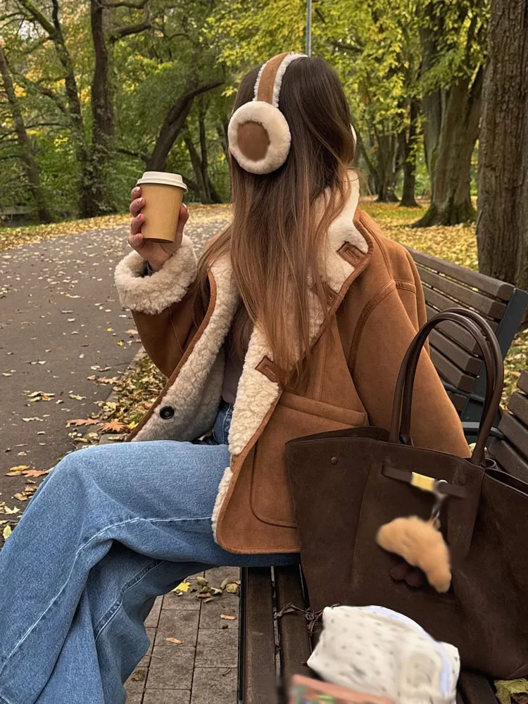 HH Giacche moda donna Colletto alla coreana solido Maniche lunghe Tasche Cappotti reversibili allentati casual autunnali monopetto femminili