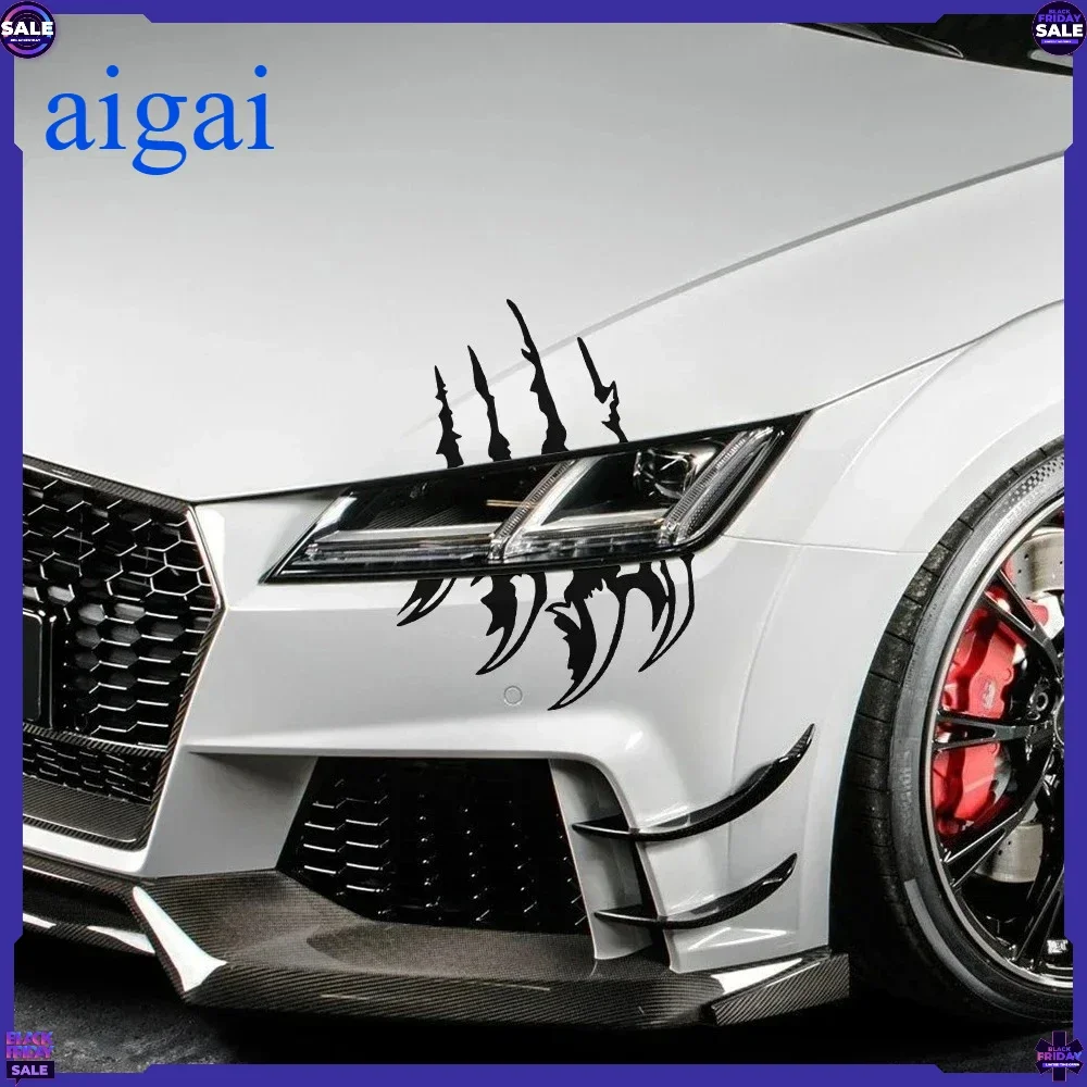 Car Lamp Eyebrow Sharp Claw Pattern PVC Vinyl Car Stickers Self-adhesive Decals Auto Body Styling Decoration Accessories For Hea