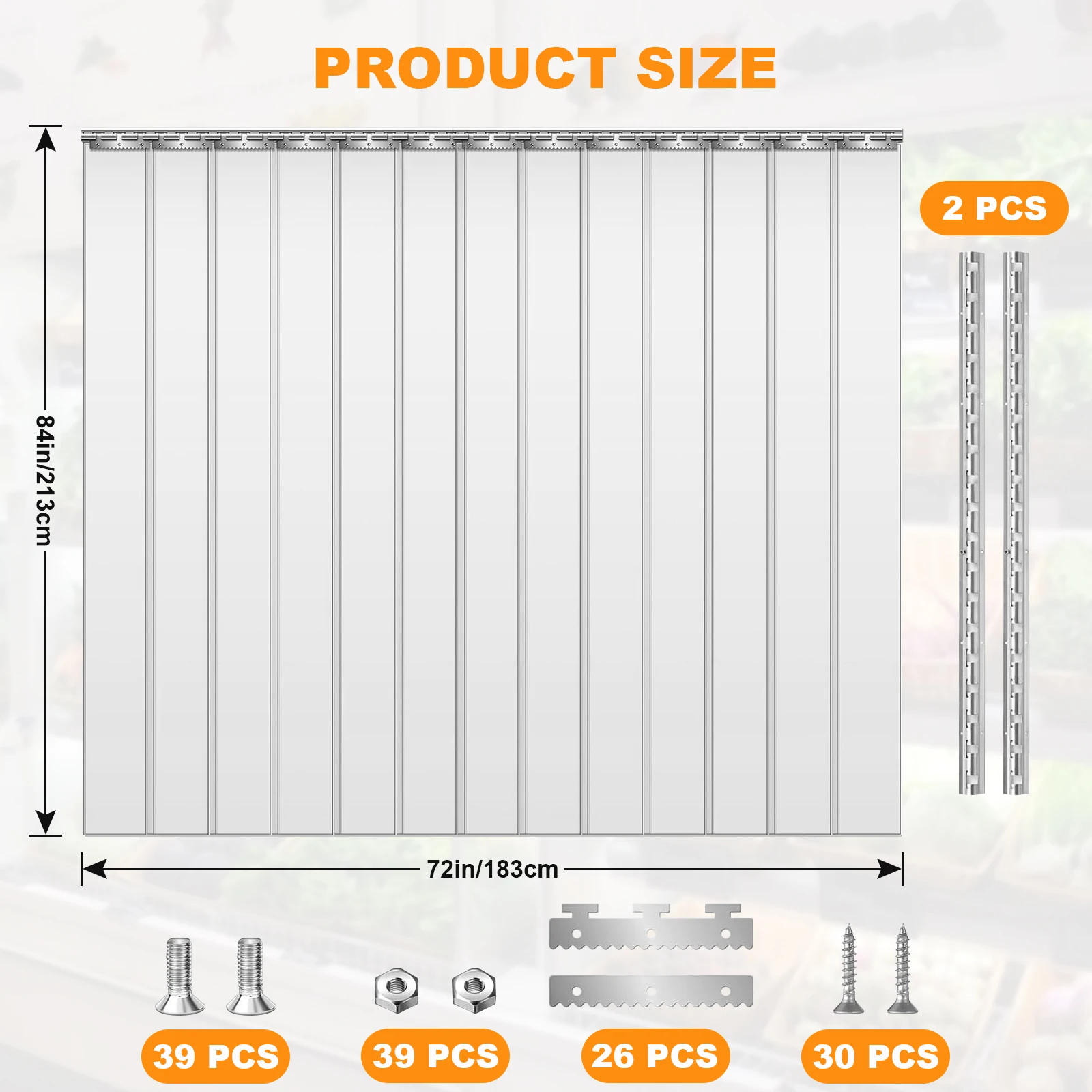 Transparenter Türvorhang aus PVC, langlebig und stabil, für Fabriken und Supermärkte, Haushaltswaren, Scheune, Haustier, Tierhaus – Detail 21