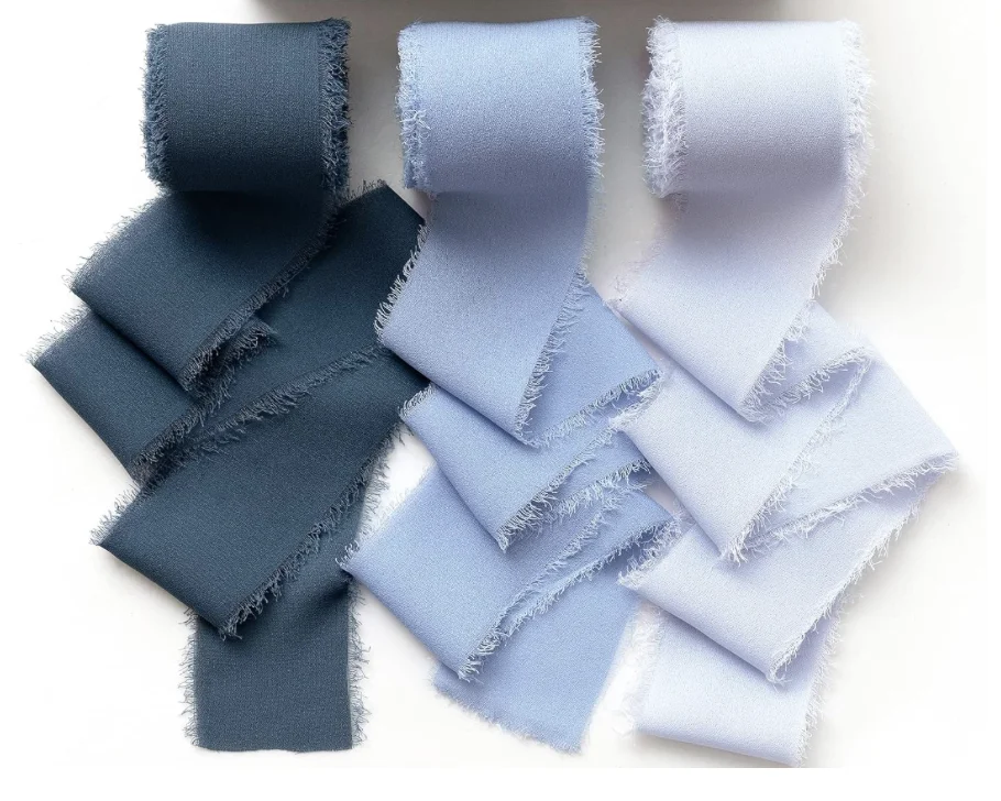 Dusty Blue Ribbon, 3 Rolls Graduation Ribbons, 1.5