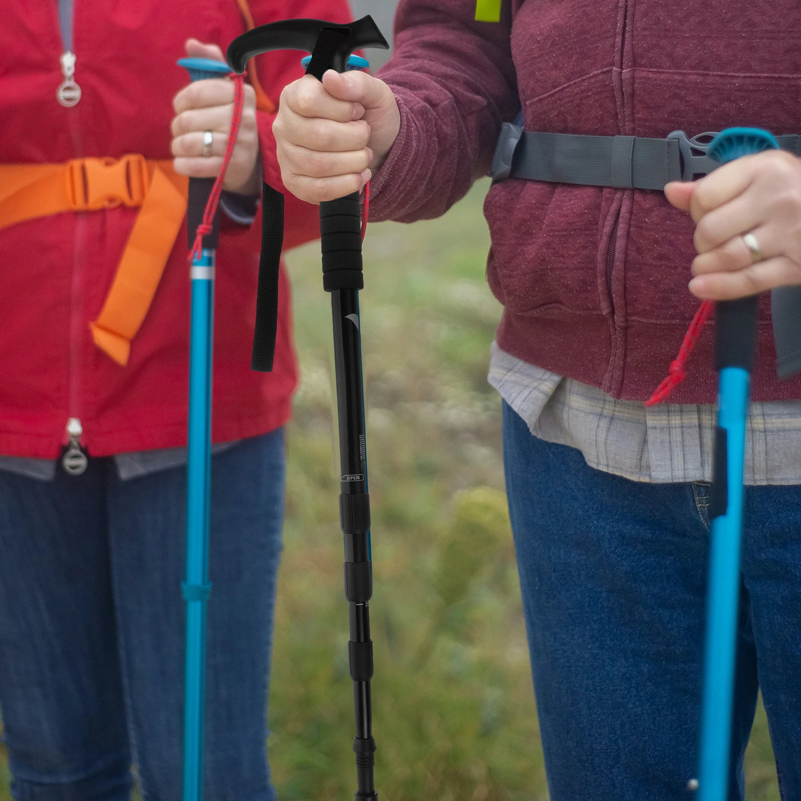 

Trekking Poles Adjustable Hiking Climbing Stick Walking Nonslip Canes Sticks for Elderly Women