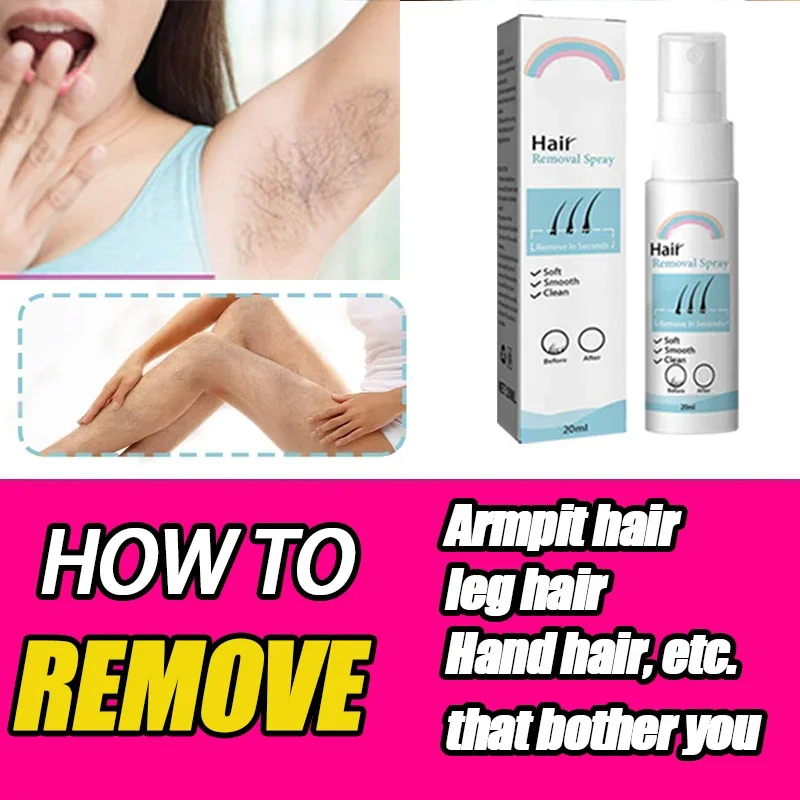 Painless Hair Removal Spray Underarms Legs Arms Permanent Hair Removal Agent Hair Growth Inhibition Body Care