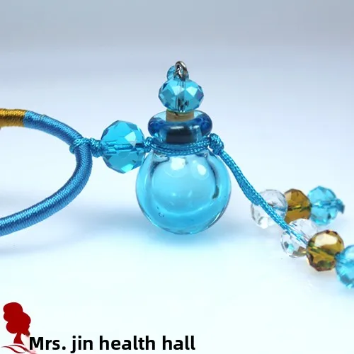 قلادة على شكل زجاجة عطر زيت طبيعي للعلاج بالروائح كرة ملونة إكسسوارات مجوهرات عصرية للنساء