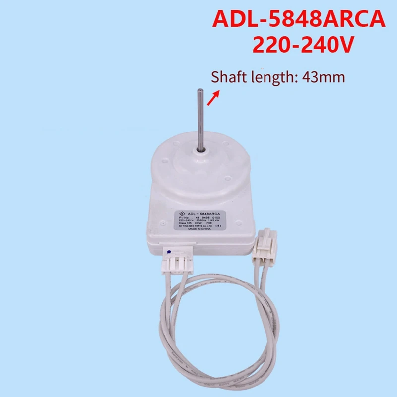 

ADL-5848ARCA Refrigerator Cooling Fan Motor For Beko Refrigerator Parts 48 9498 0100 Refrigerator Freezer Fan AC220-240V