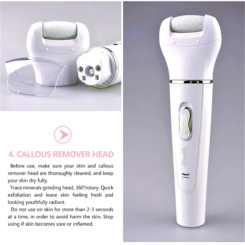 Piede elettrico Rimozione della pelle morta Detergente per calli Rettificatrice a rulli rotanti Piedi senza intoppi Pedicure Tallone File Raspa Scrubber Kit