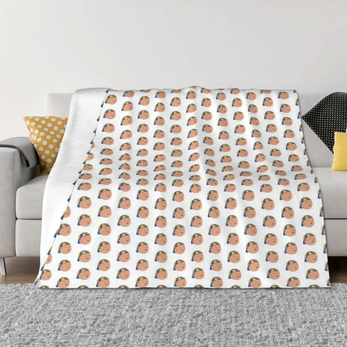 

Cool Caillou with his Cap on Backwards Throw Blanket wednesday Soft Beds Summer Beddings Travel Blankets