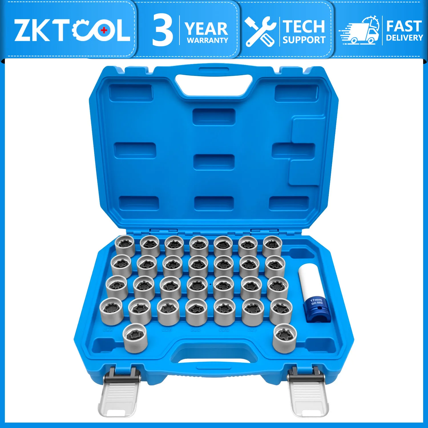 

31pcs Car Tire Anti-theft Screw Removal Tool Socket Socket Removal Key for Mercedes-Benz A/B/C/E/S Series GLC/CLA